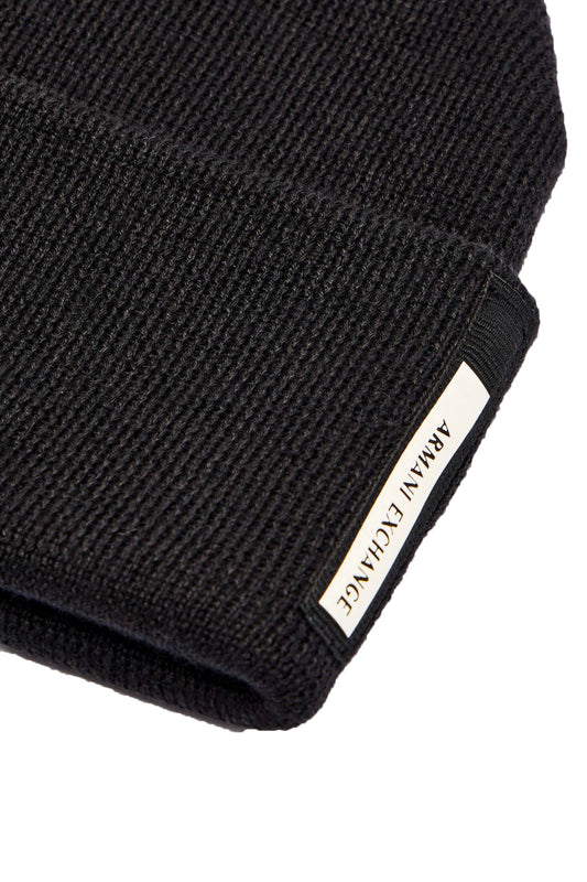 Armani Exchange Beanie Hat Black
