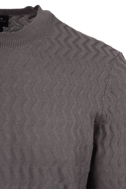Armani Exchange Crew Neck Knitwear Grey