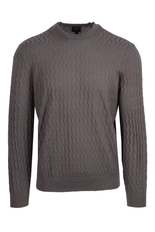 Armani Exchange Crew Neck Knitwear Grey