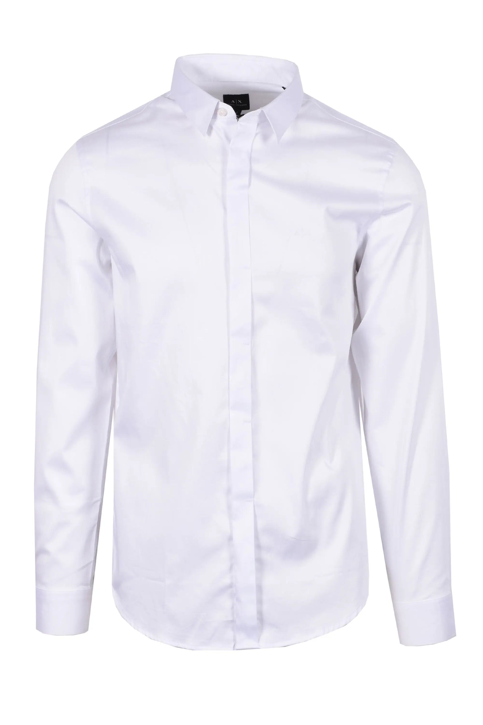 armani exchange dress shirts Armani Exchange Exchange Long Sleeved Shirt White – Michael Stewart