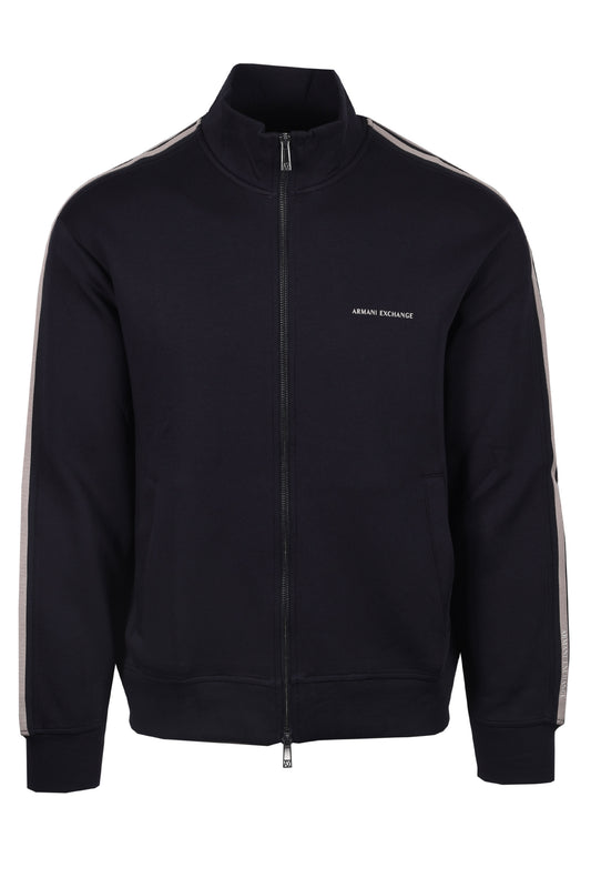 Armani Exchange Full Zip Sweatshirt Deep Navy