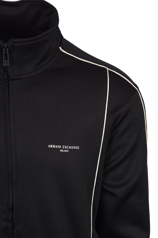 Armani Exchange Full Zip Track Top Black