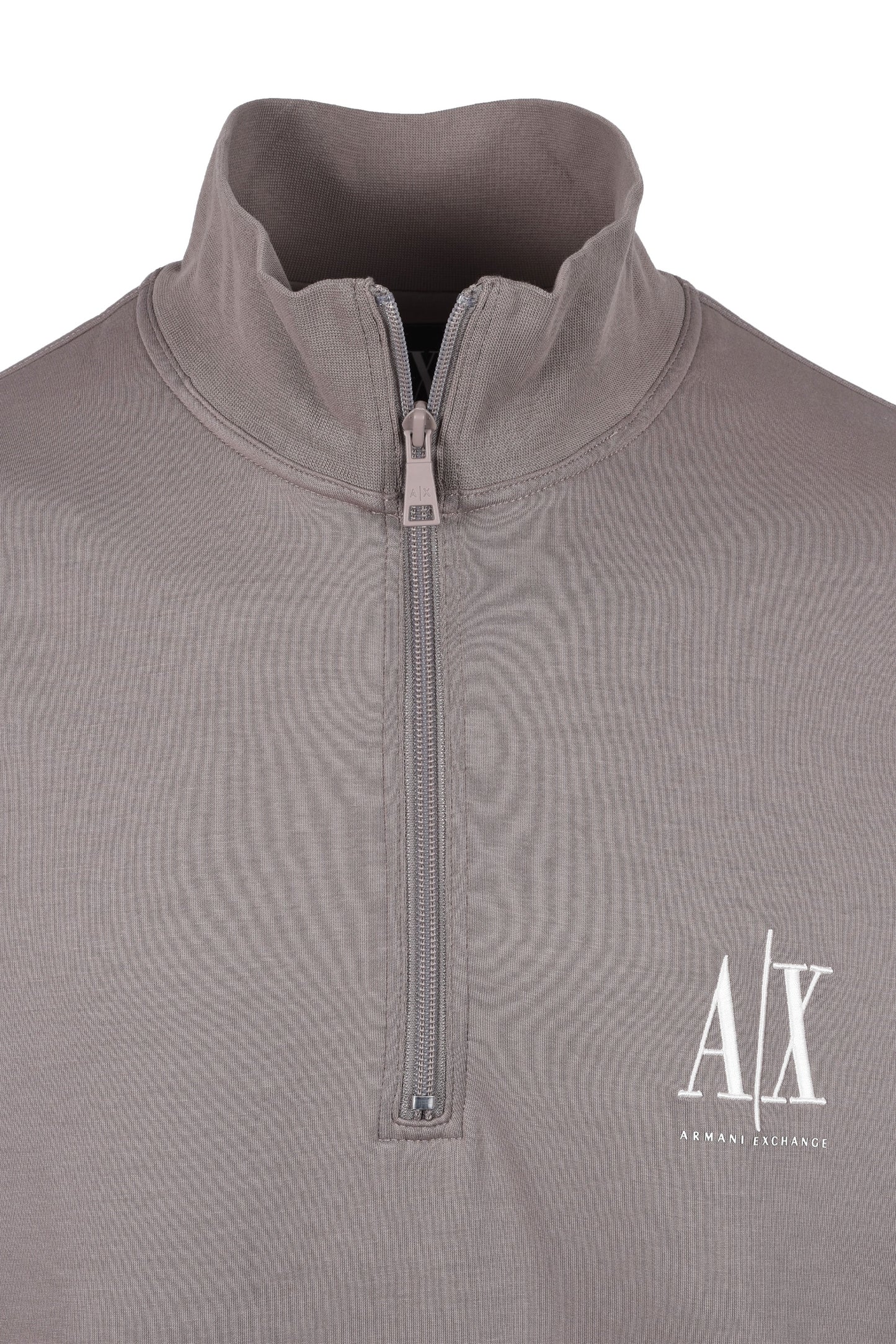 Armani Exchange Half Zip Sweatshirt Driftwood