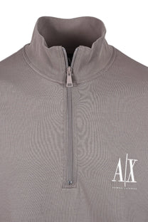 Armani Exchange Half Zip Sweatshirt Driftwood Armani Exchange