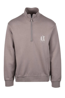 Armani Exchange Half Zip Sweatshirt Driftwood Armani Exchange