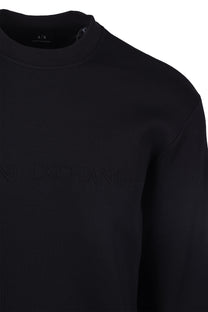 Armani Exchange Jersey Crew Neck Sweat Shirt Black Armani Exchange