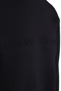 Armani Exchange Jersey Crew Neck Sweat Shirt Black Armani Exchange