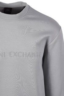 Armani Exchange Jersey Crew Neck Sweatshirt Neutral Gray Armani Exchange
