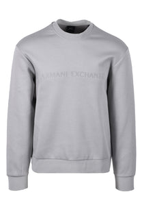 Armani Exchange Jersey Crew Neck Sweatshirt Neutral Gray Armani Exchange