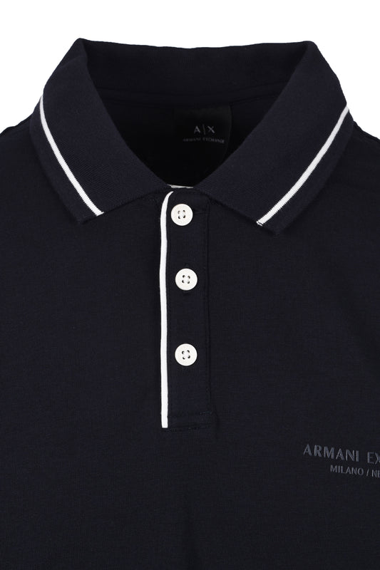 Armani Exchange Jersey Polo Shirt Deep Navy