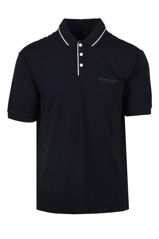 Armani Exchange Jersey Polo Shirt Deep Navy