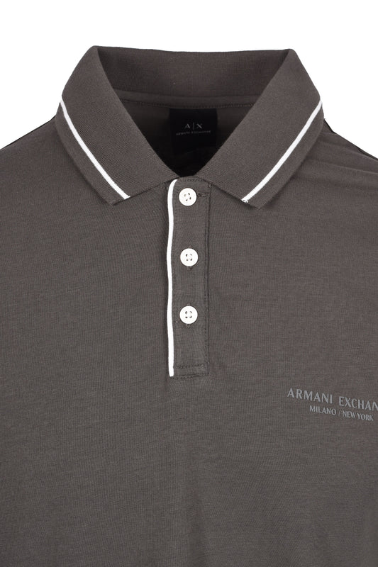Armani Exchange Jersey Polo Shirt Sage