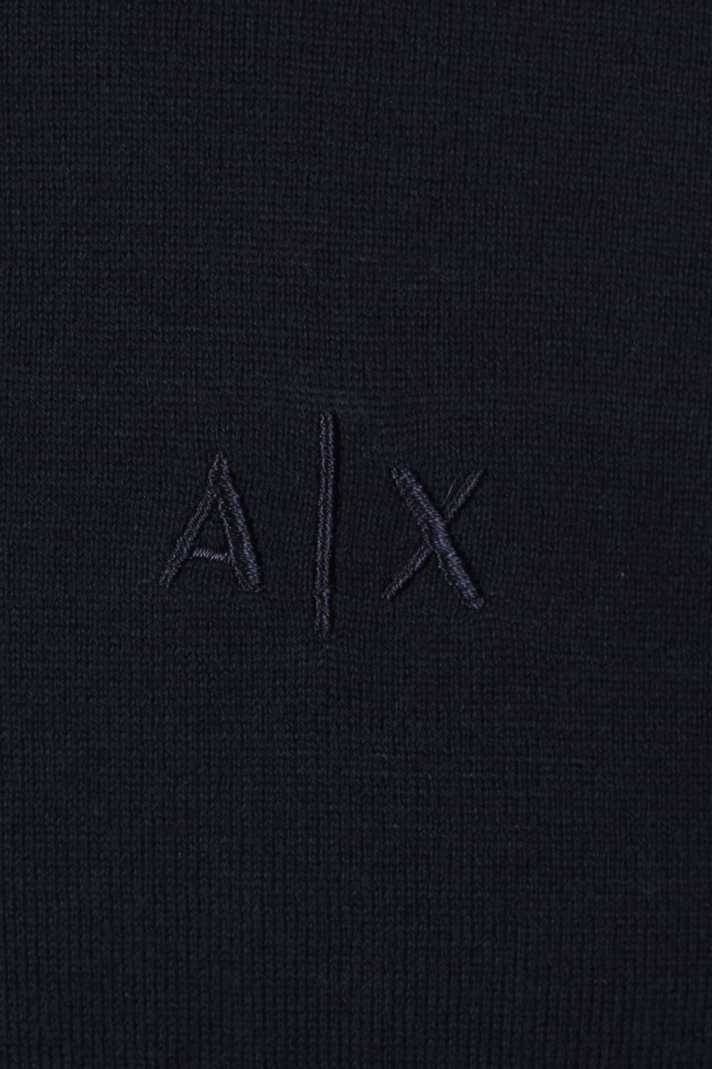 Armani Exchange Knitted Polo Shirt Navy