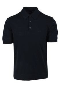 Armani Exchange Knitted Polo Shirt Navy Armani Exchange