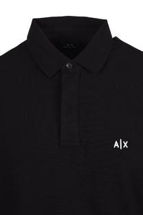 Armani Exchange Long Sleeve Polo Shirt Black Armani Exchange