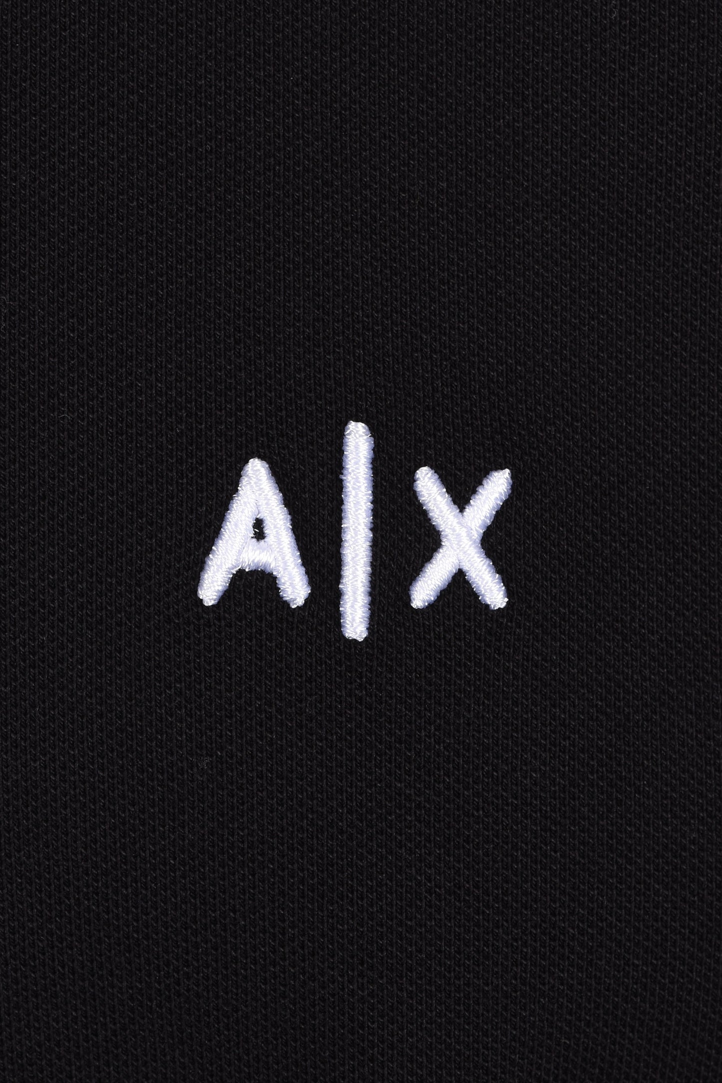 Armani Exchange Long Sleeve Polo Shirt Black
