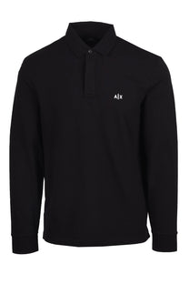 Armani Exchange Long Sleeve Polo Shirt Black Armani Exchange