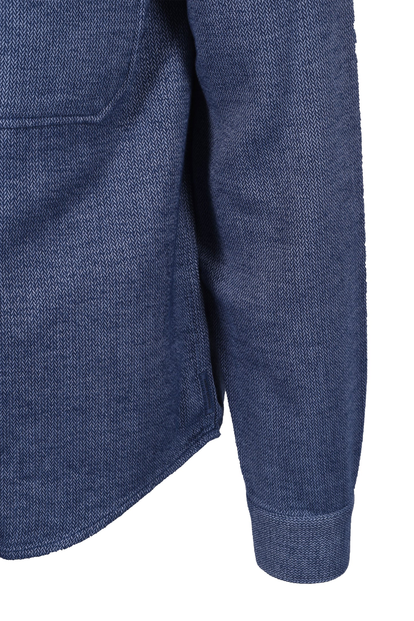 Armani Exchange Overshirt Blue Herringbone