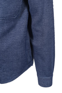 Armani Exchange Overshirt Blue Herringbone Armani Exchange