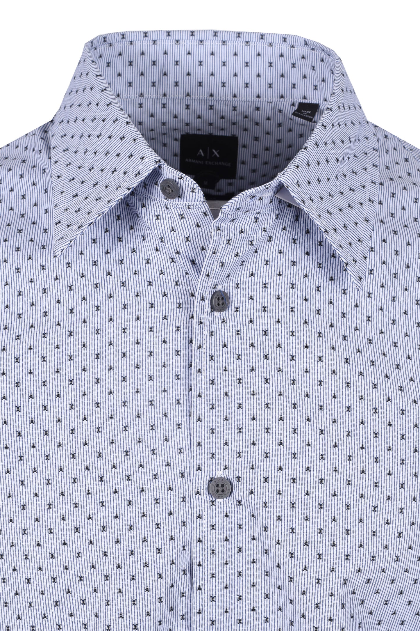 Armani Exchange Shirt Blue Patterned