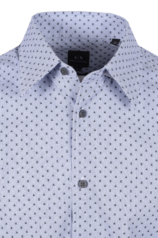 Armani Exchange Shirt Blue Patterned