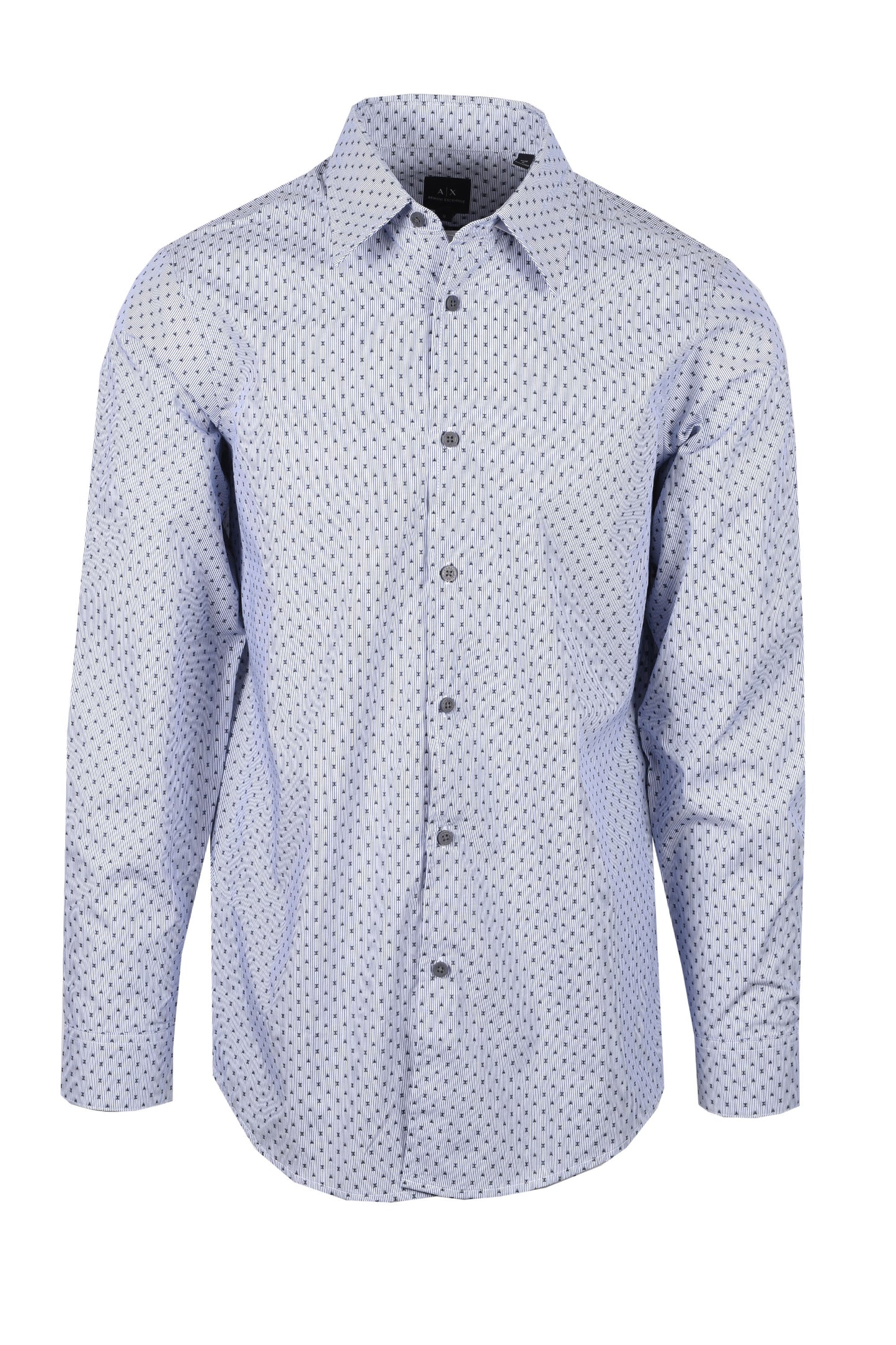 Armani Exchange Shirt Blue Patterned
