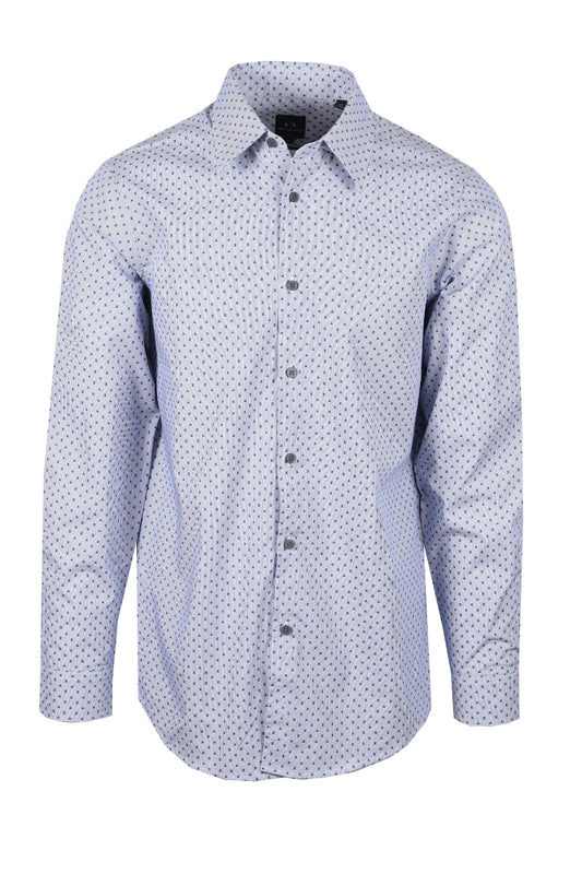 Armani Exchange Shirt Blue Patterned