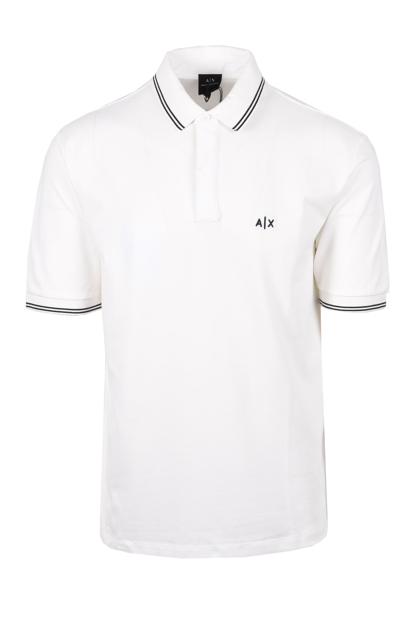 Armani Exchange Tipped Polo Shirt Off White