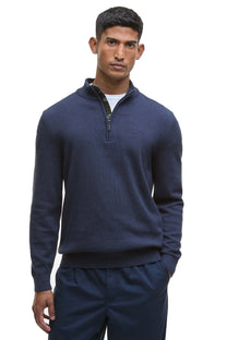BARBOUR AVOCH HALF ZIP NAVY MARL Barbour