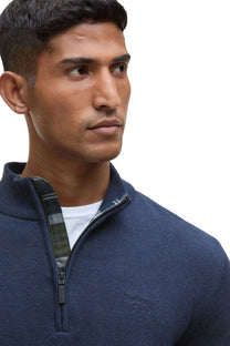 BARBOUR AVOCH HALF ZIP NAVY MARL Barbour