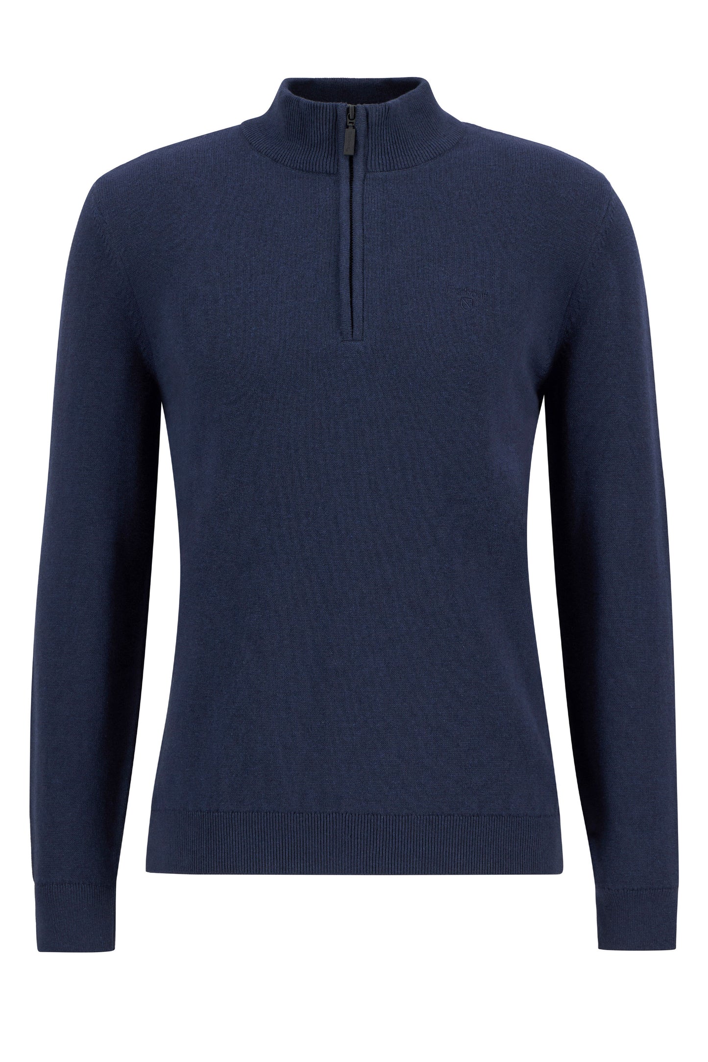 BARBOUR AVOCH HALF ZIP NAVY MARL