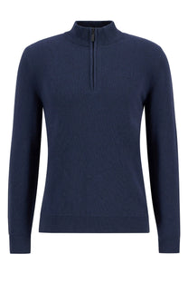 BARBOUR AVOCH HALF ZIP NAVY MARL Barbour