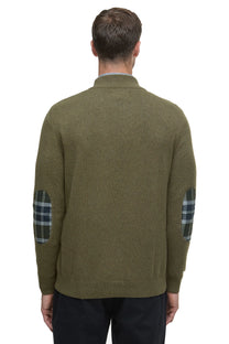 BARBOUR AVOCH HALF ZIP OLIVE MARL Barbour