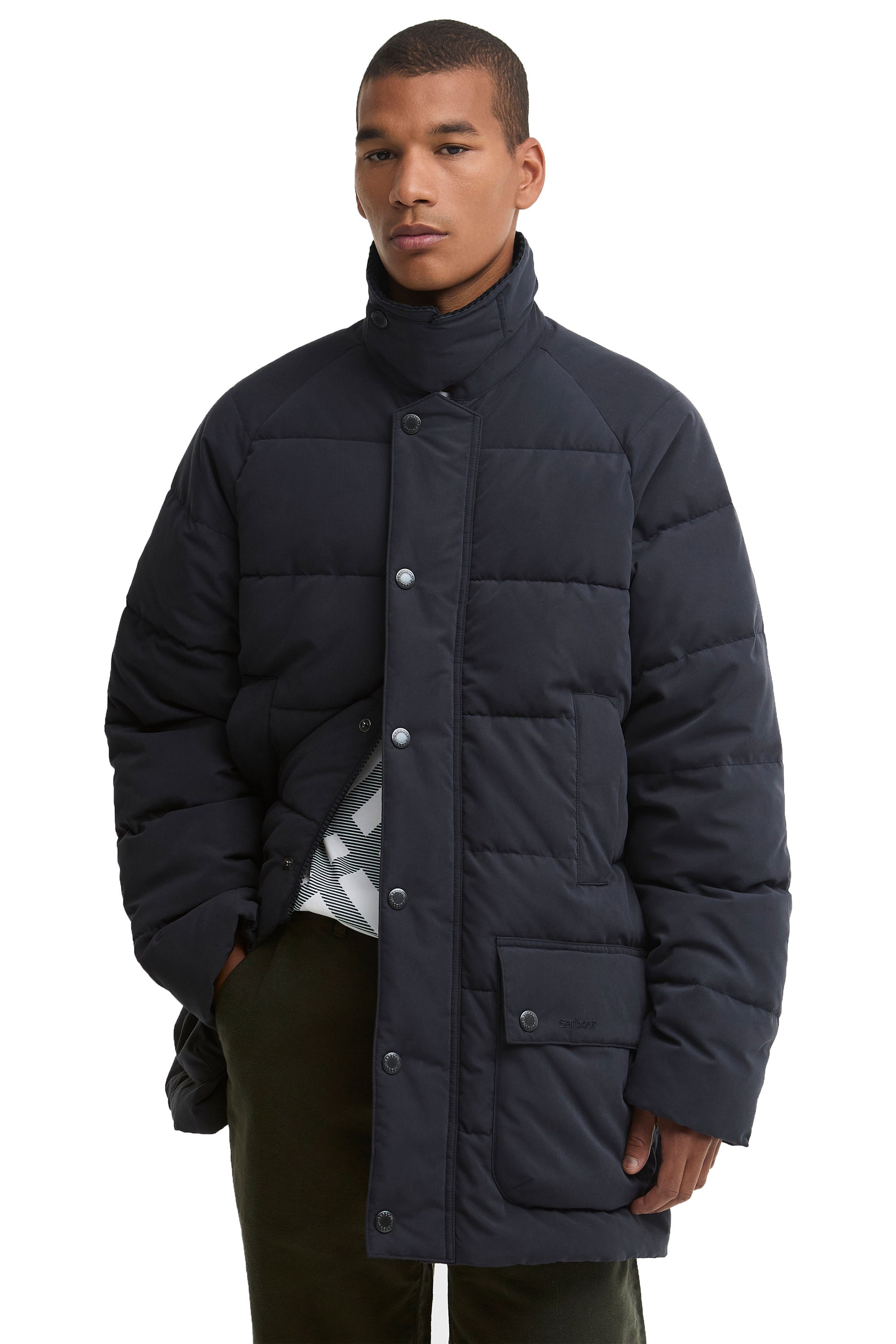 BARBOUR BEAUFORT PUFFER JACKET DARK NAVY Barbour Michael Stewart Menswear  Jackets