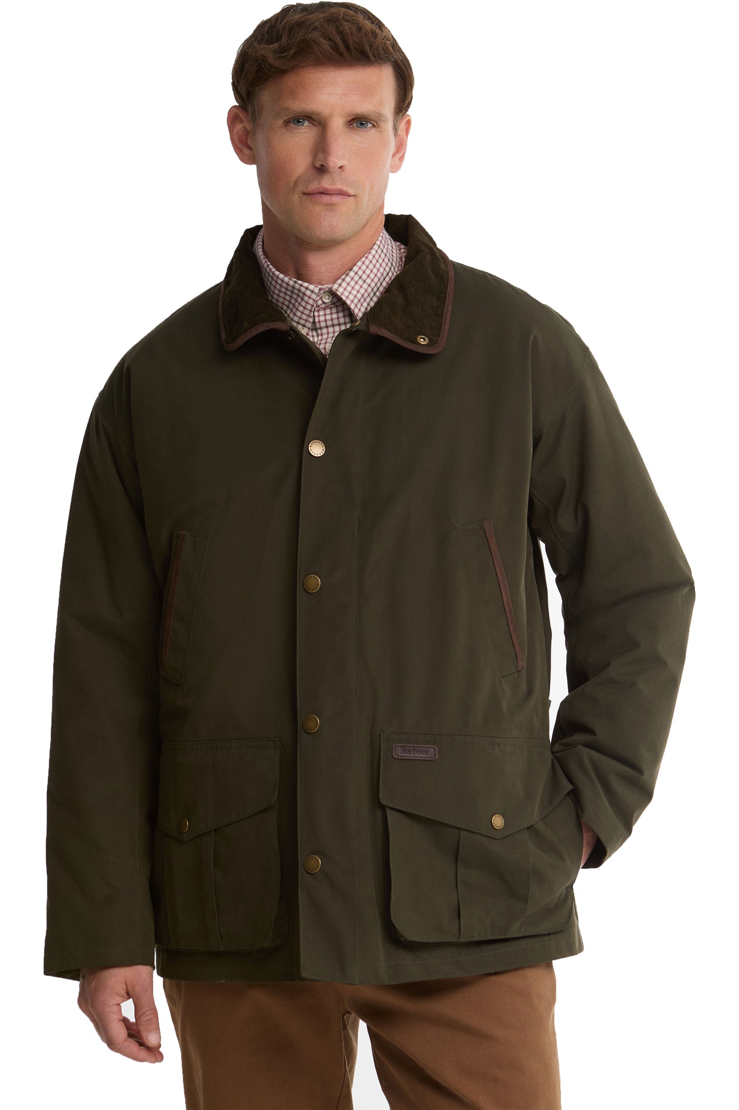 BARBOUR BROMFIELD JACKET DARK OLIVE Barbour Michael Stewart Menswear  Jackets
