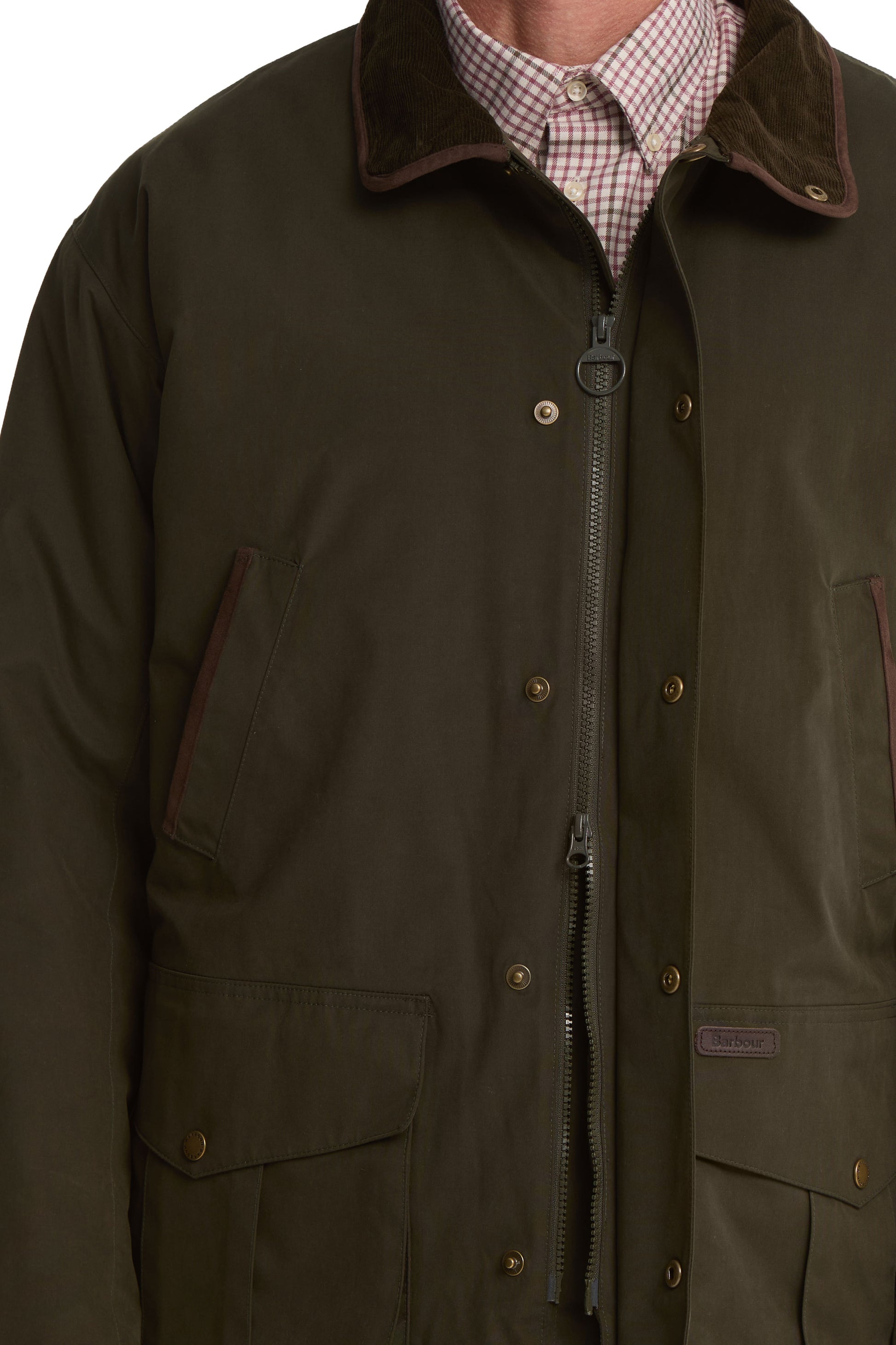 BARBOUR BROMFIELD JACKET DARK OLIVE Barbour Michael Stewart Menswear  Jackets