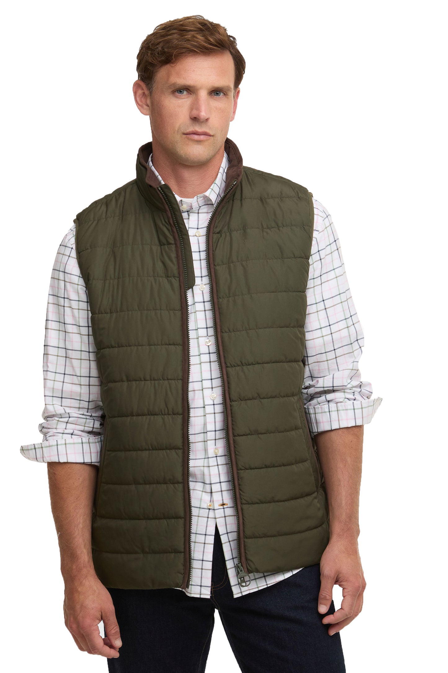 BARBOUR BROUGHTON GILET DEEP OLIVE
