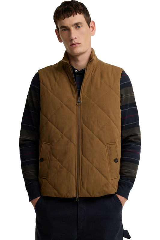 BARBOUR CORDEN GILET | DARK SAND