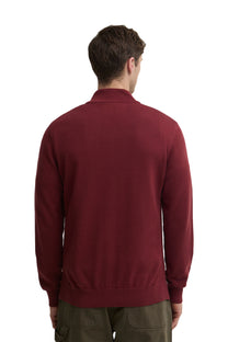 BARBOUR COTTON HALF ZIP RUSSET Barbour Michael Stewart Menswear  Knitwear
