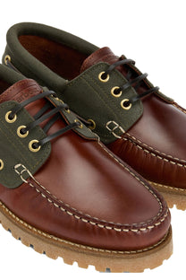 BARBOUR DECK BOAT SHOE MAHOGANY Barbour