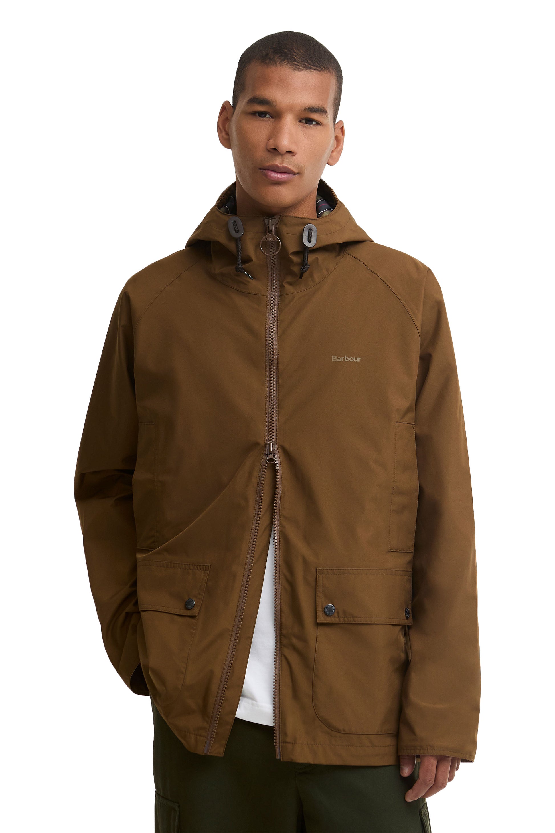 BARBOUR DOMUS WATERPROOF JACKET DARK SAND Barbour Michael Stewart Menswear  Jackets
