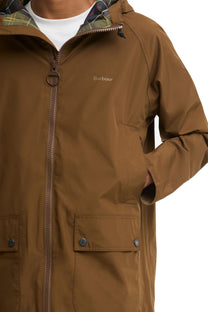 BARBOUR DOMUS WATERPROOF JACKET DARK SAND Barbour Michael Stewart Menswear  Jackets
