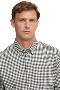 BARBOUR GINGHAM AUKSIDE SHIRT OLIVE Barbour
