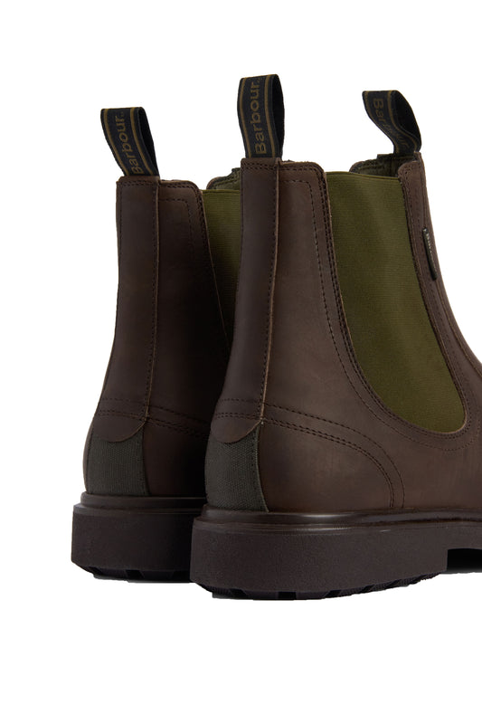 BARBOUR HALE CHELSEA BOOT DARK BROWN