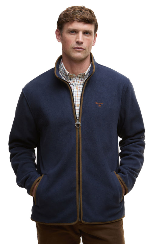 BARBOUR HARWOOD ZIP THROUGH FLEECE NAVY