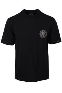 BARBOUR INTERNATIONAL 90TH ANNIVERSARY T-SHIRT BLACK Barbour International Michael Stewart Menswear  T-Shirts