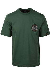 BARBOUR INTERNATIONAL 90TH ANNIVERSARY T SHIRT RACING GREEN Barbour International Michael Stewart Menswear  T-Shirts