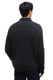 BARBOUR INTERNATIONAL CHESTER CREW KNITTED JUMPER CHARCOAL Barbour International
