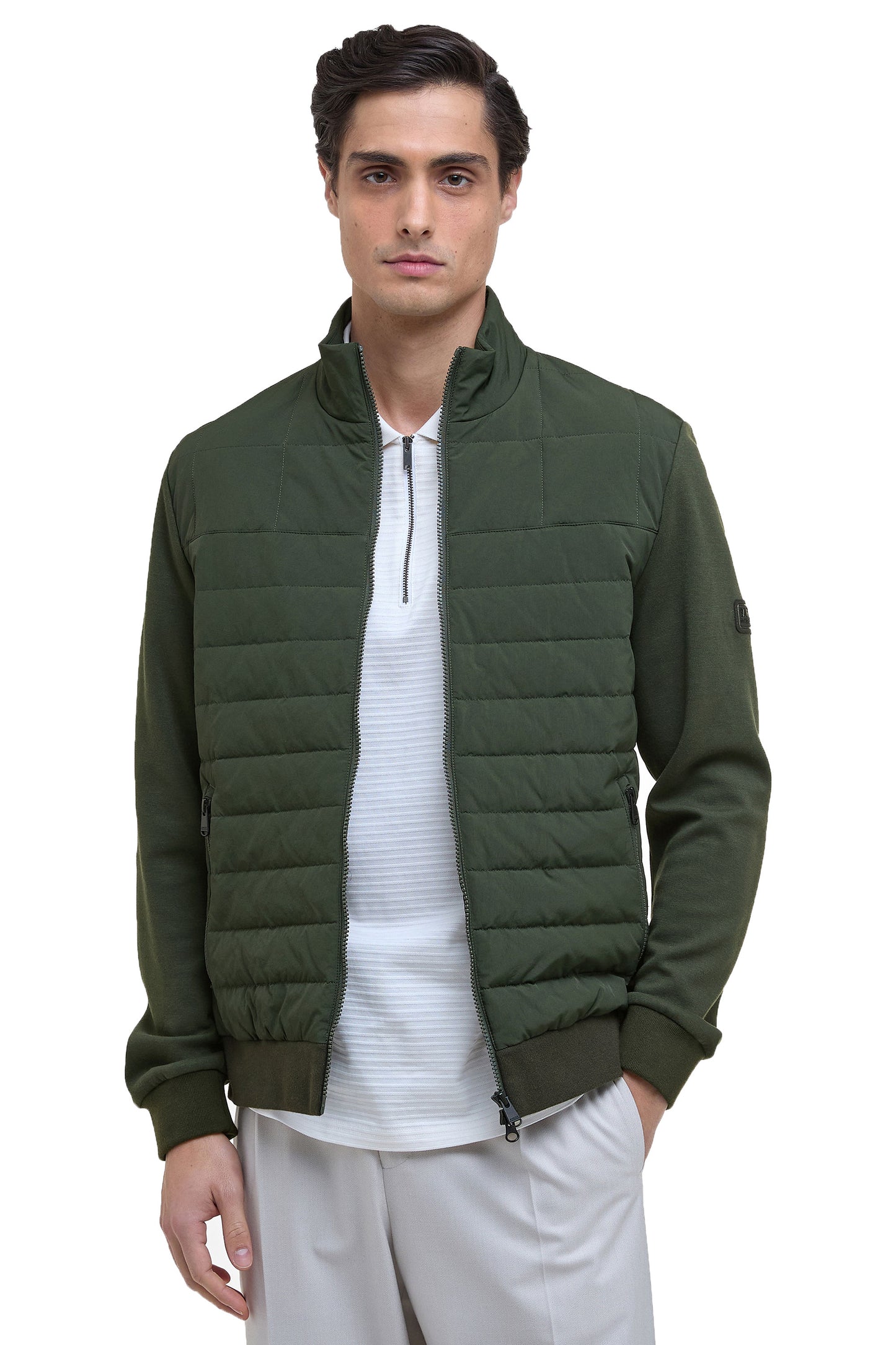BARBOUR INTERNATIONAL COLLINS QUILTED JACKET SAGE