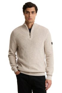 BARBOUR INTERNATIONAL CRAWLEY FUNNEL JUMPER | CONCRETE